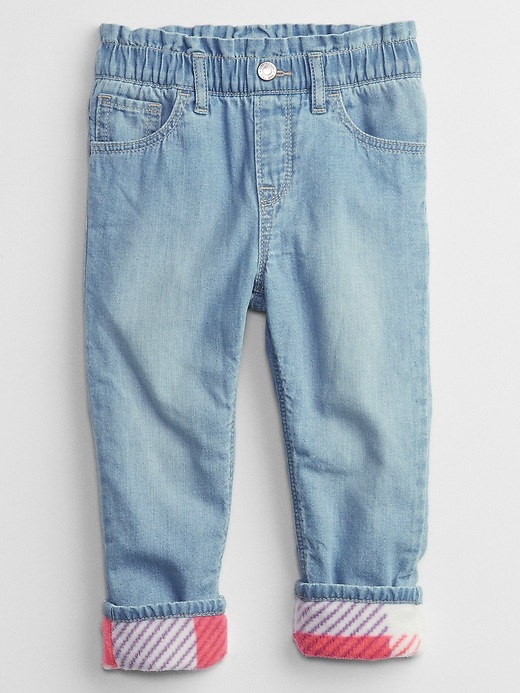 Toddler Lined Pull-On Jeans with Washwell &#153