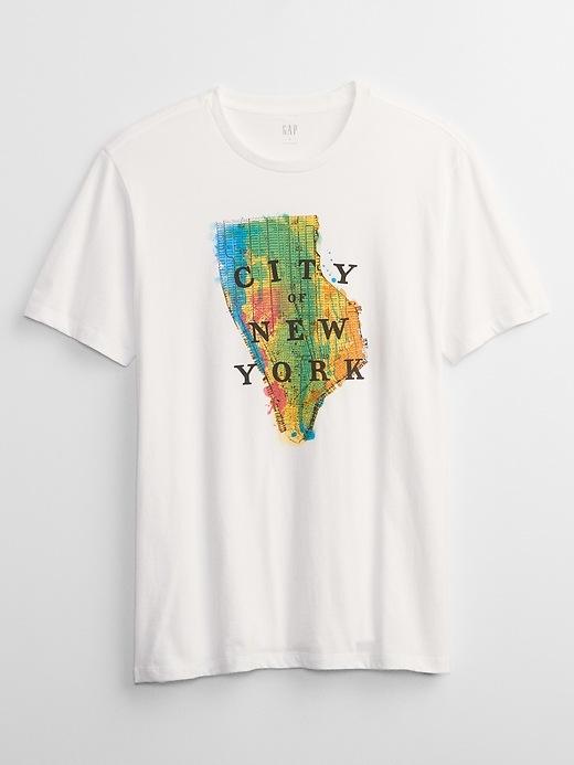 Image number 4 showing, NYC Map Graphic T-Shirt
