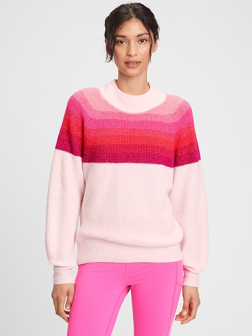 Image number 5 showing, Waffle-Knit Stripe Sweater