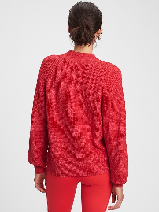 Image number 2 showing, Waffle-Knit Mockneck Sweater