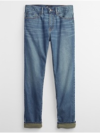 Fleece-Lined Slim Jeans with Washwell