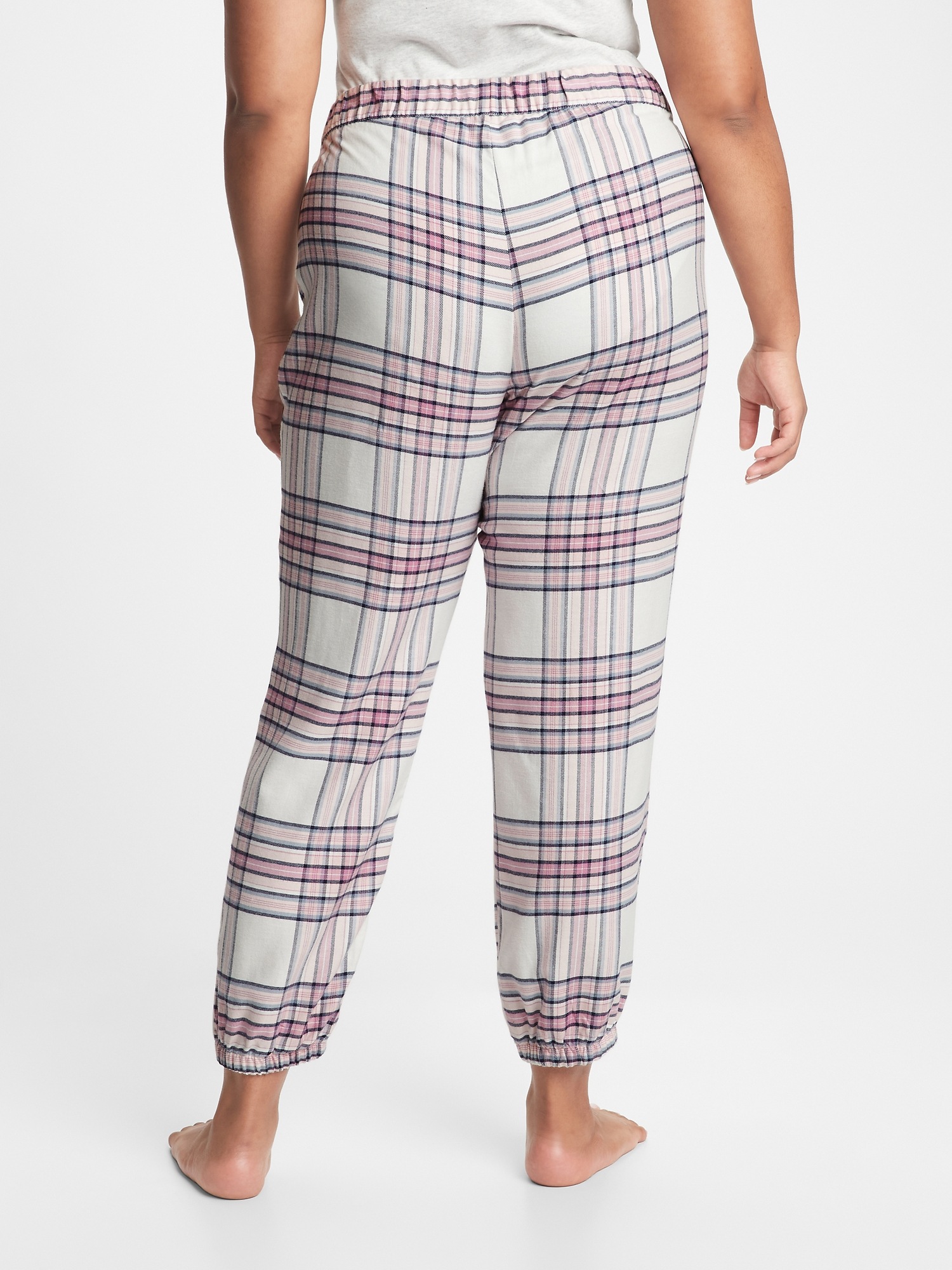 gap flannel joggers