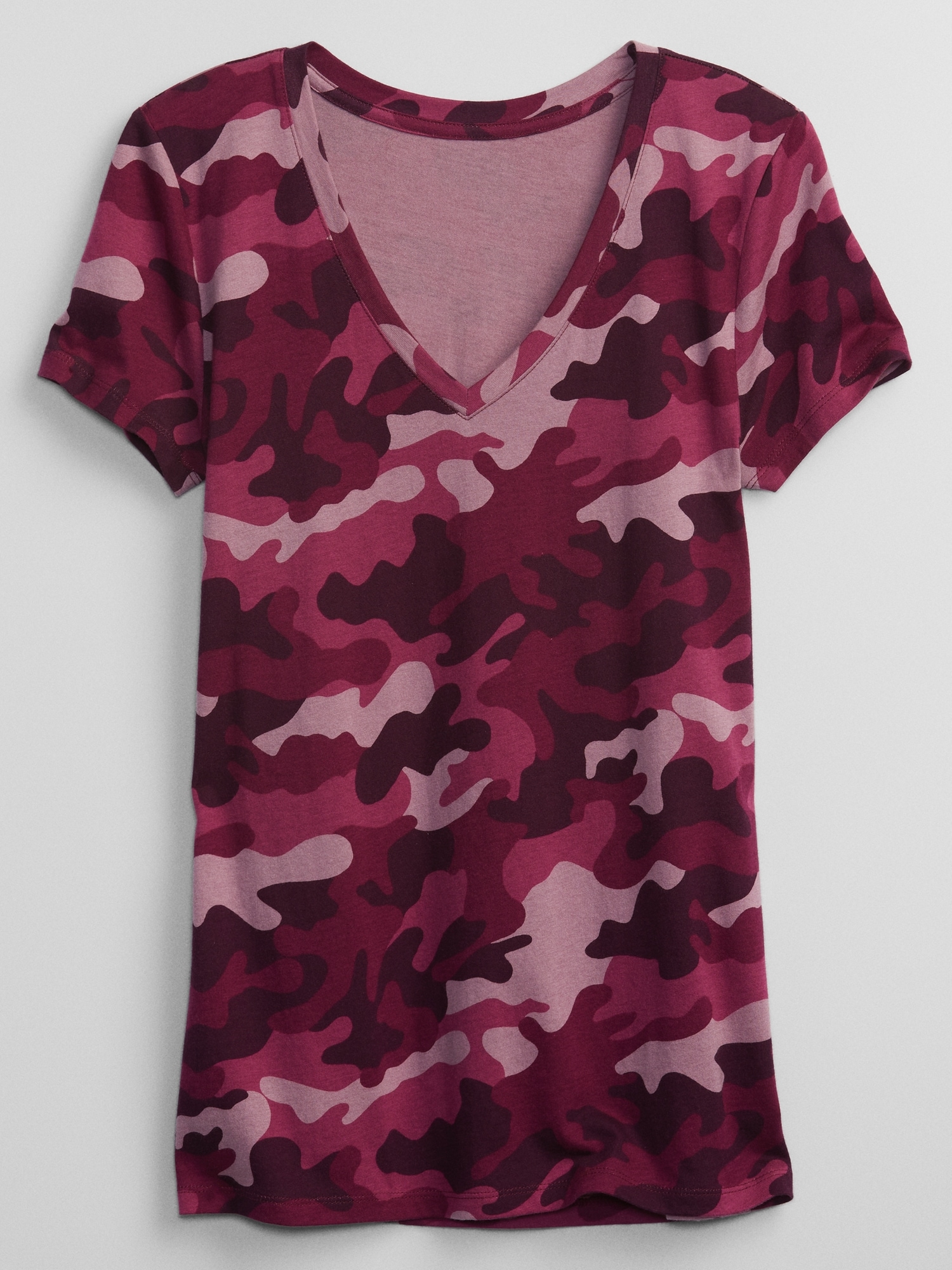 v neck printed t shirt