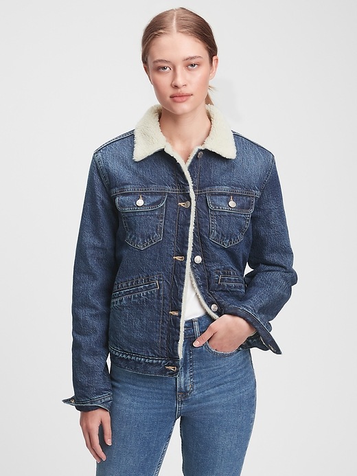 Image number 5 showing, Sherpa Denim Icon Jacket with Washwell