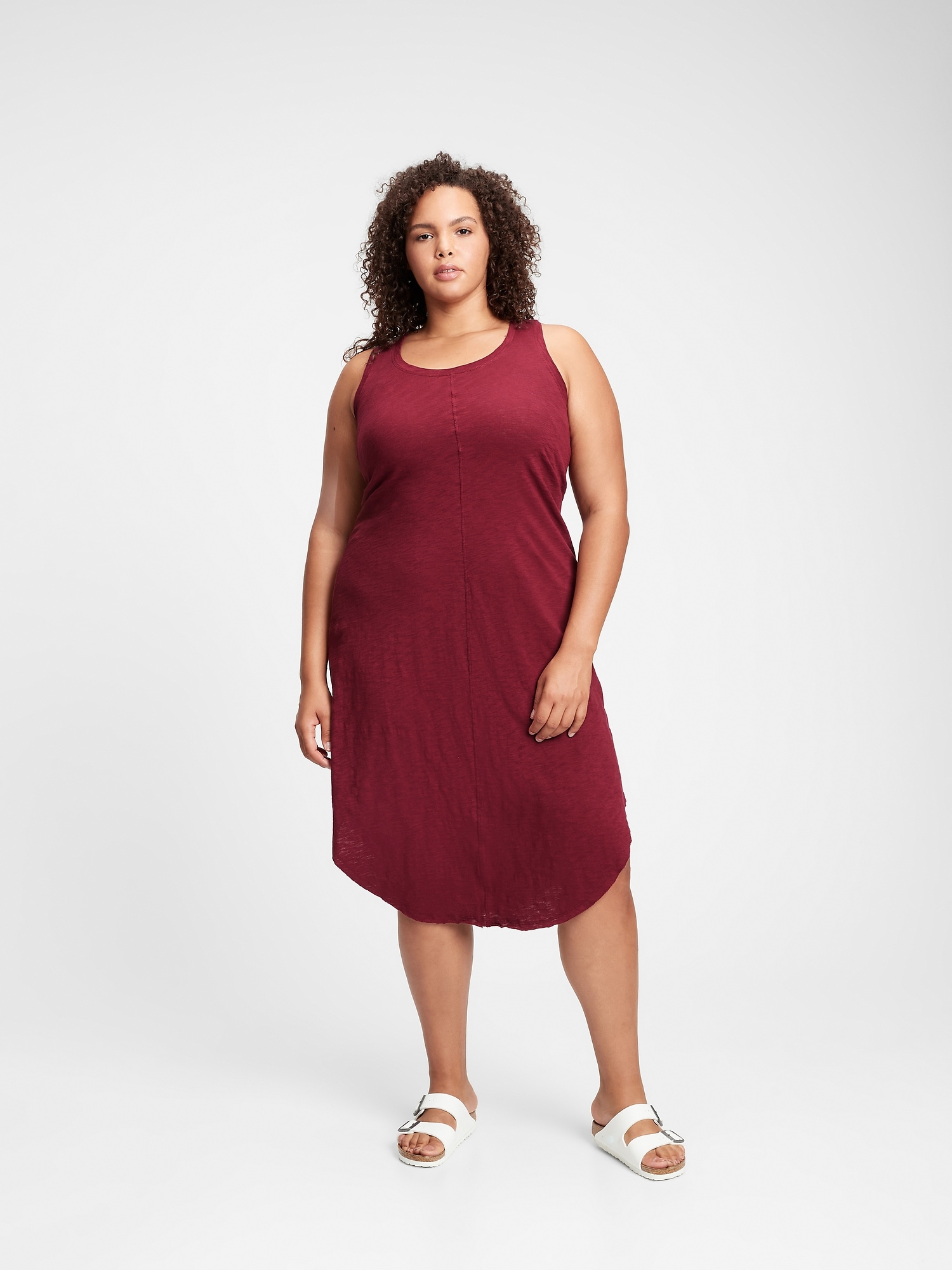 UNeck Sleeveless Midi Dress Gap Factory