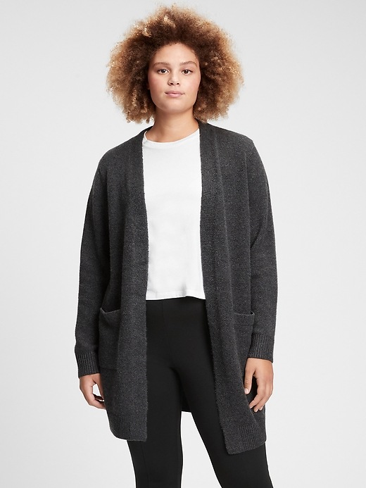 Image number 3 showing, Cozy Long Open-Front Cardigan