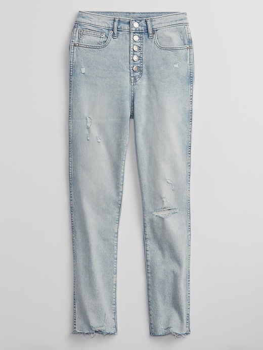 Image number 7 showing, High Rise Distressed Vintage Slim Jeans with Washwell