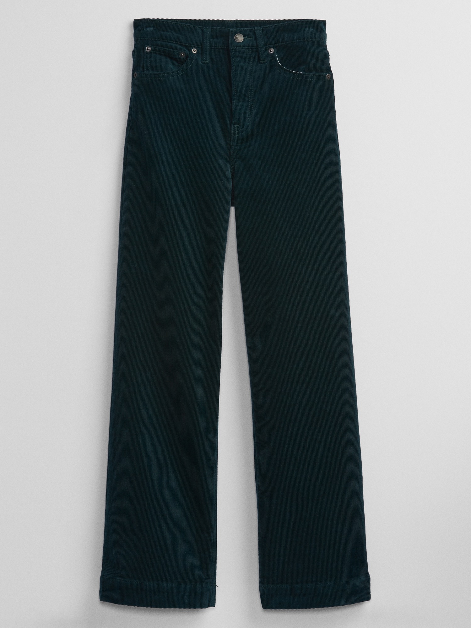 High Rise Wide-Leg Corduroy Pants with 