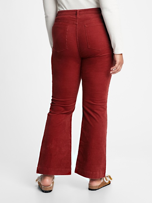 Image number 6 showing, High Rise Corduroy Flared Pants with Washwell