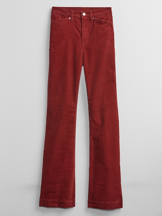 Image number 7 showing, High Rise Corduroy Flared Pants with Washwell