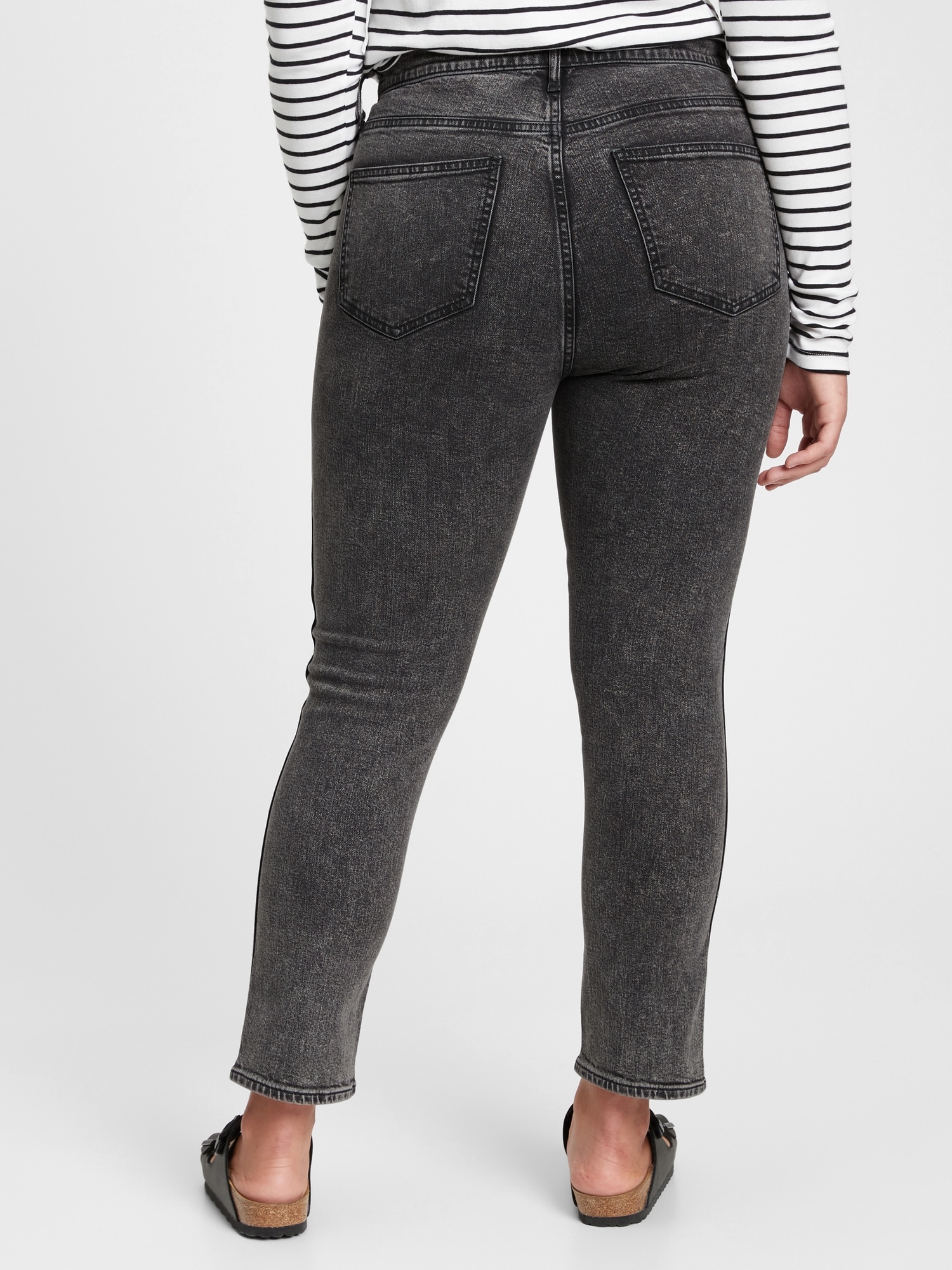 slim high rise jeans