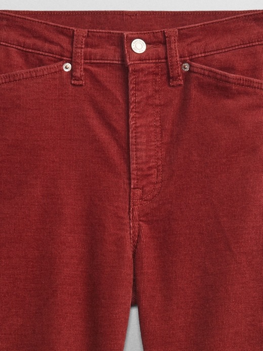 Image number 8 showing, High Rise Corduroy Flared Pants with Washwell