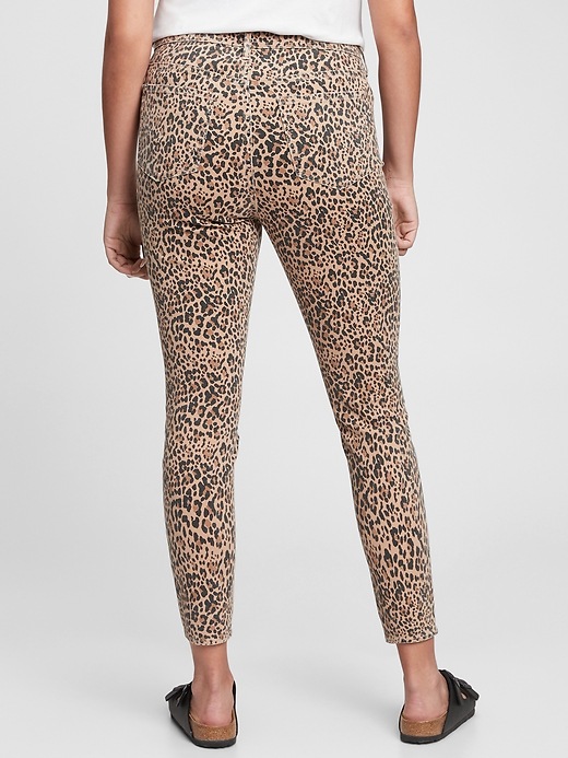 Image number 4 showing, High Rise Universal Print Legging Jeans with Washwell