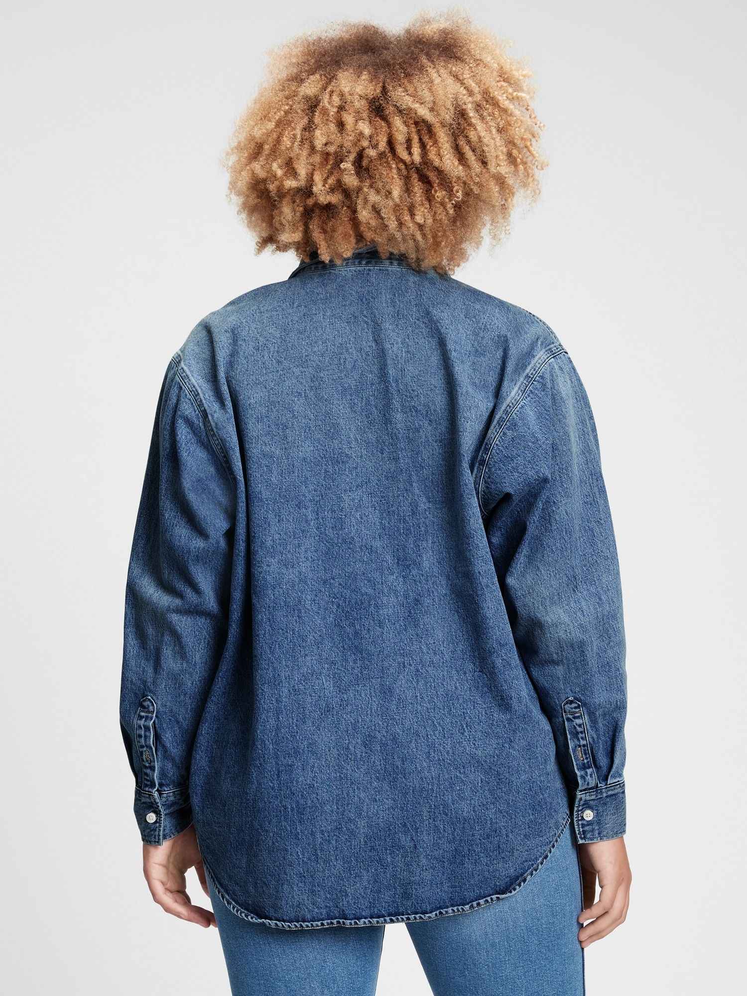 【PORTERNA】Whitney denim shirt Denim Western Shirt