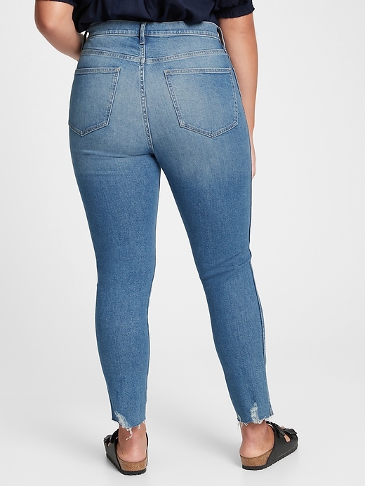 Image number 4 showing, High Rise Destructed Vintage Slim Jeans with Washwell