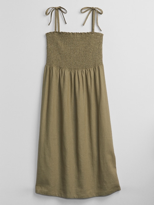 Image number 7 showing, Shoulder-Tie Smocked Midi Dress