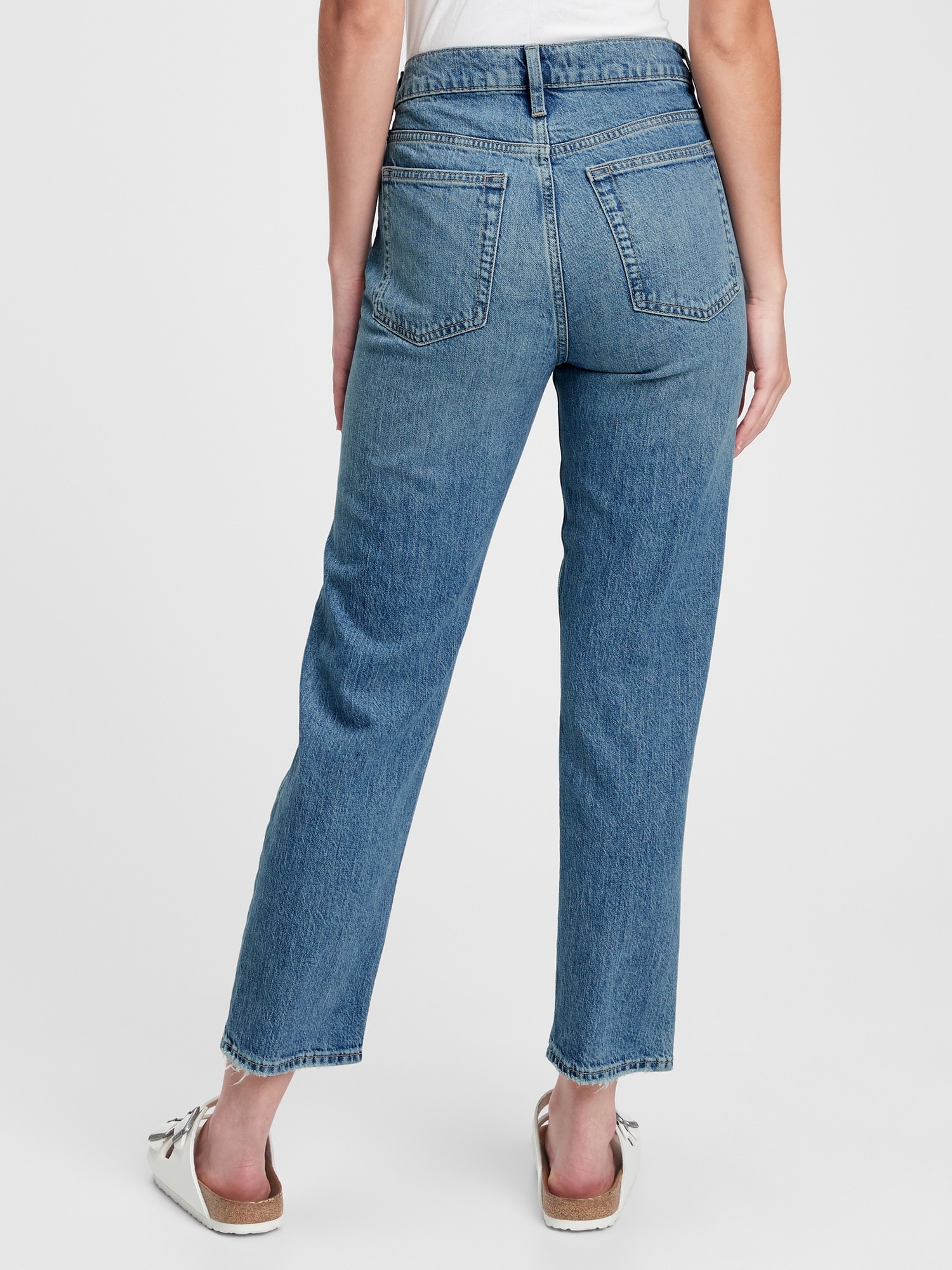 High Rise Cheeky Straight Jeans