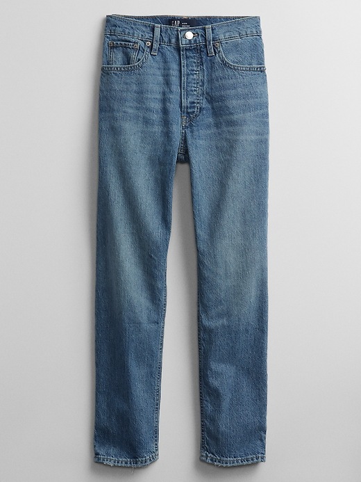 Image number 7 showing, High Rise Cheeky Straight Jeans with Washwell
