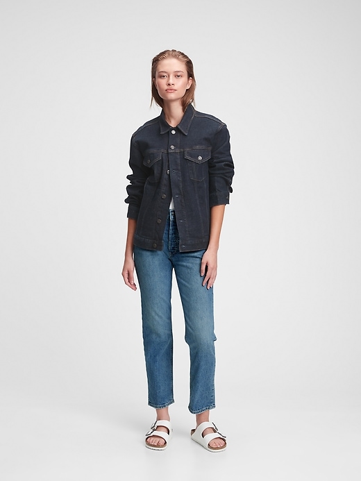 Image number 1 showing, High Rise Cheeky Straight Jeans with Washwell