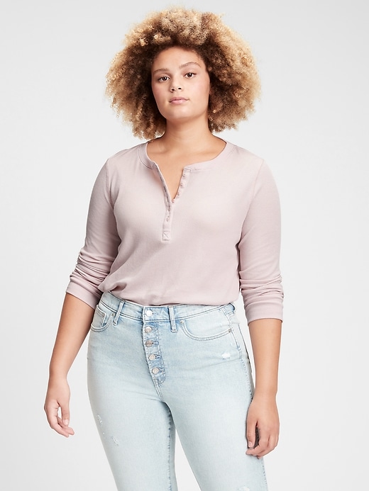 gap waffle henley