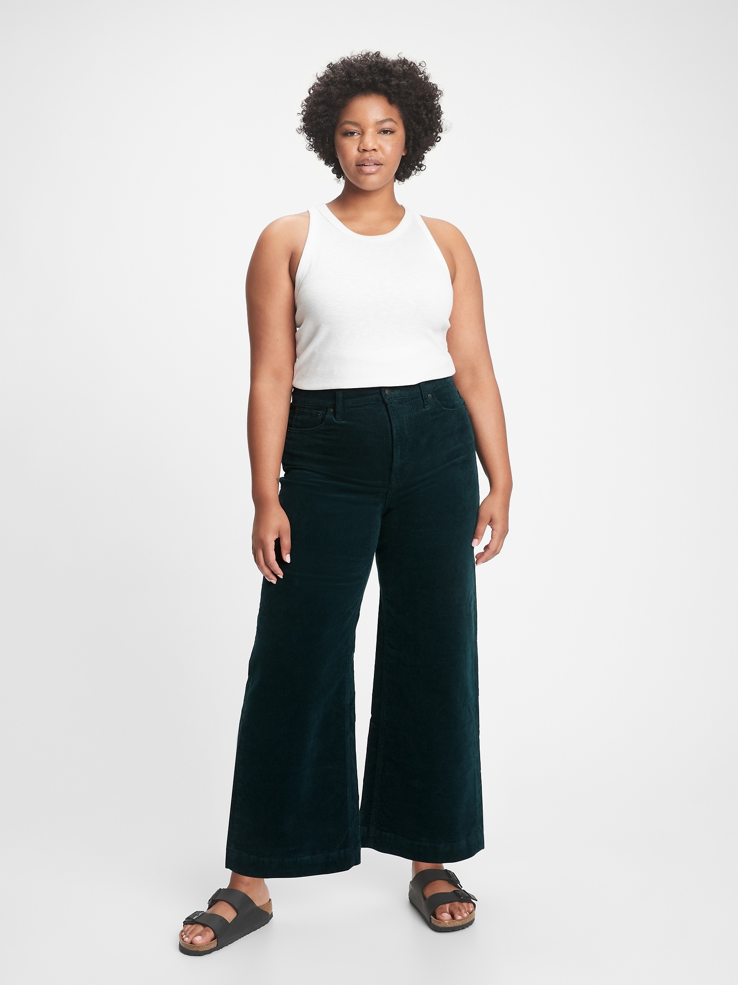 High Rise Wide-Leg Corduroy Pants