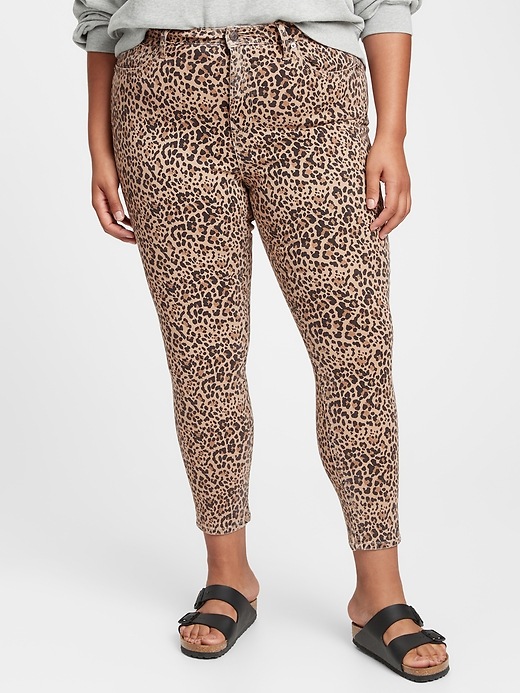 Image number 1 showing, High Rise Universal Print Legging Jeans with Washwell