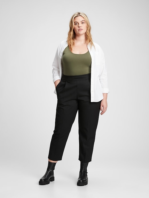 Image number 1 showing, High Rise Slim Pull-On Pants
