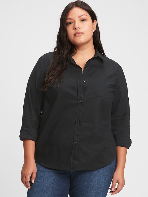 Image number 5 showing, Print Button-Front Shirt 