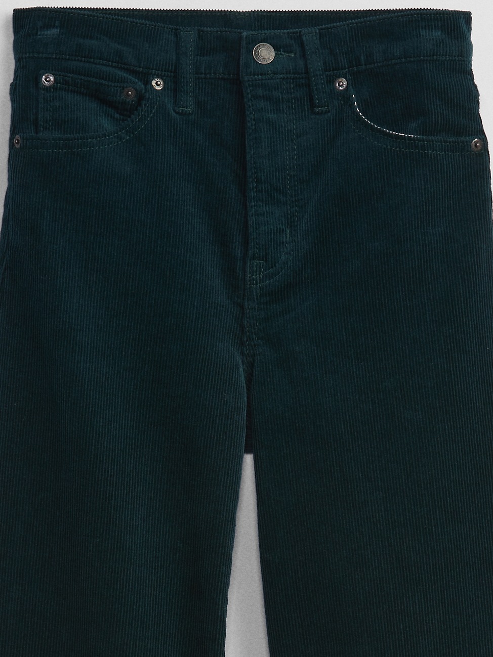 High Rise Wide-Leg Corduroy Pants with 
