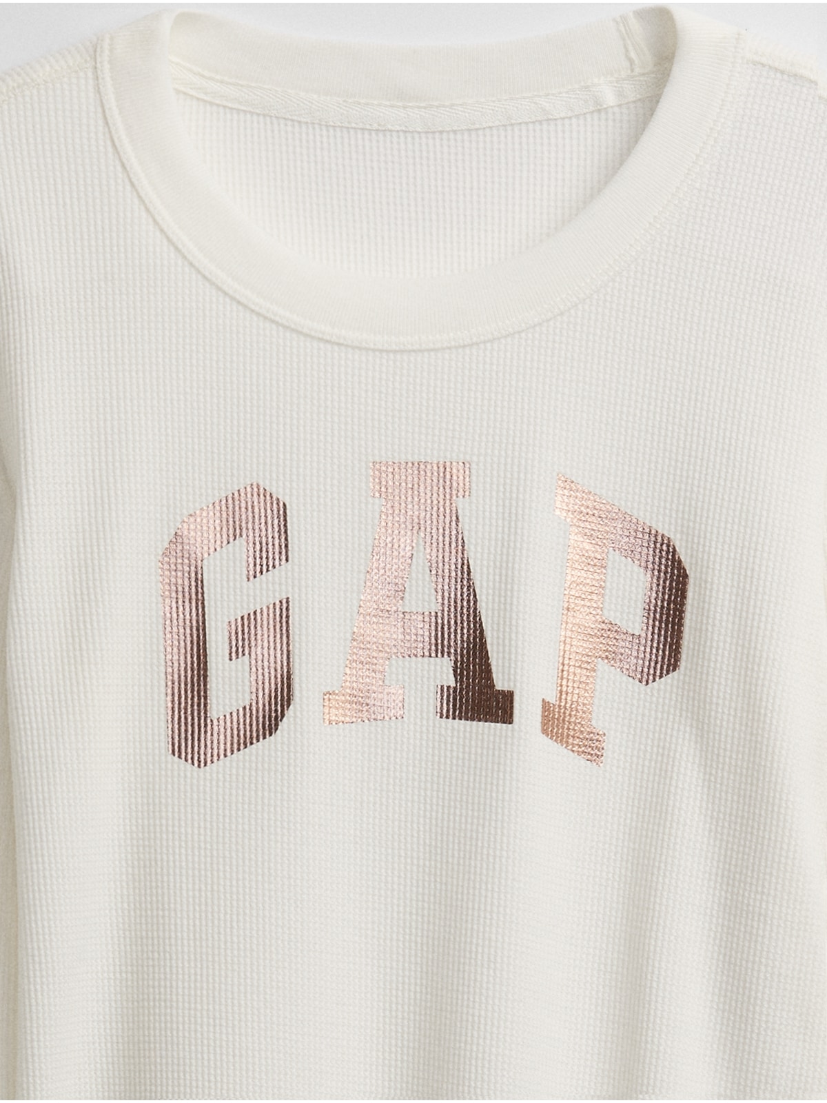 Gap Logo WaffleKnit TShirt Gap Factory