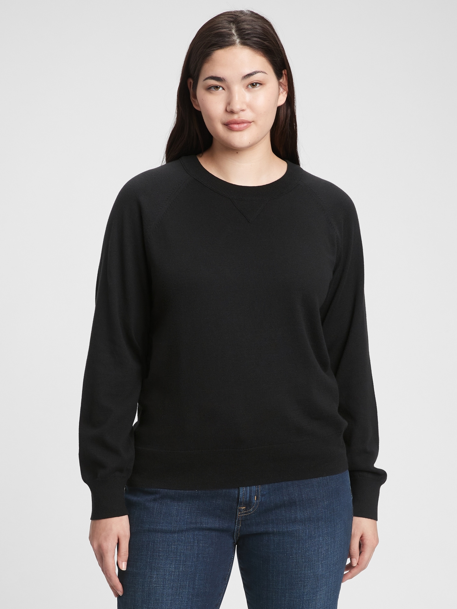 Raglan Crewneck Sweater Gap Factory