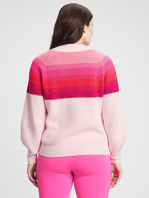 Image number 4 showing, Waffle-Knit Stripe Sweater