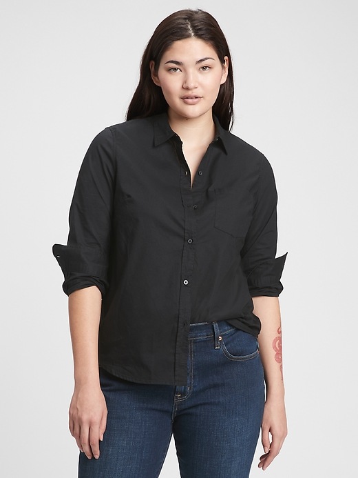 Image number 3 showing, Print Button-Front Shirt 