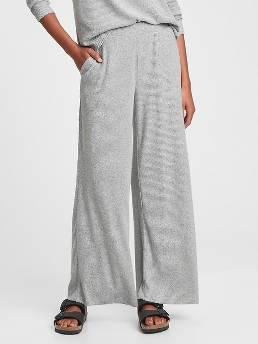 Image number 5 showing, Softspun Ribbed Wide-Leg Pants