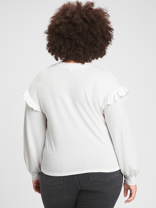 Image number 2 showing, Softspun Ruffle T-Shirt