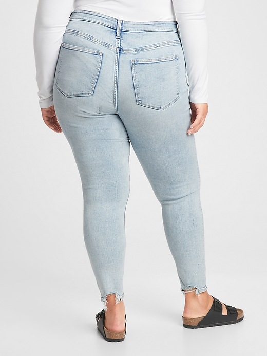 Image number 6 showing, Mid Rise Distressed Jeggings with Washwell