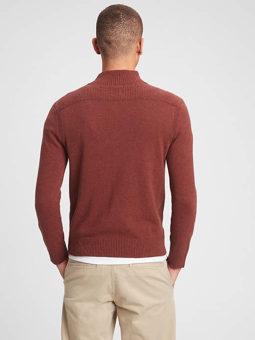 Mockneck Henley Sweater