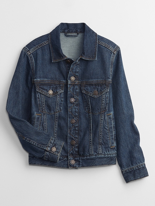 View large product image 1 of 2. Kids Icon Denim Jacket with Washwell