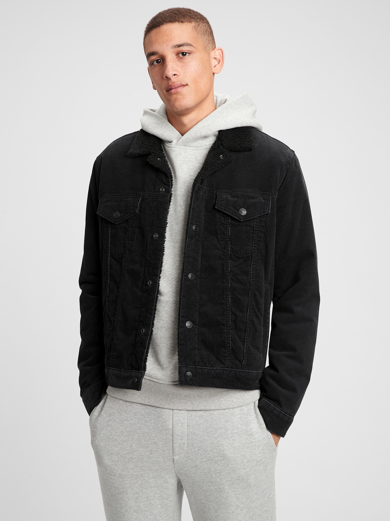 Sherpa-Lined Denim Icon Jacket | Gap Factory