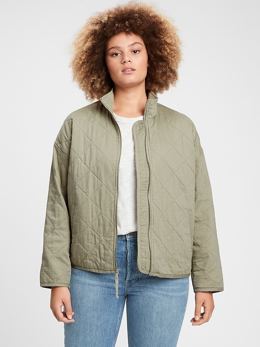 Image number 1 showing, Quilted Bomber Jacket