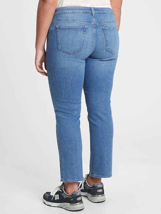 Image number 2 showing, Mid Rise Classic Straight Leg Jeans with Washwell