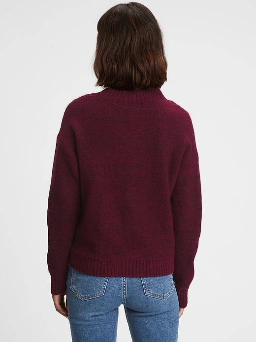 Image number 5 showing, Mockneck Cable-Knit Sweater