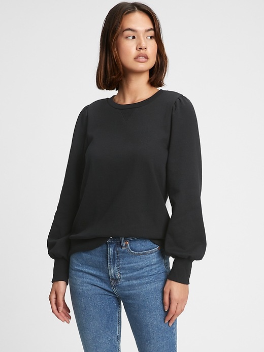 Gap puff sleeve sweatshirt best sale