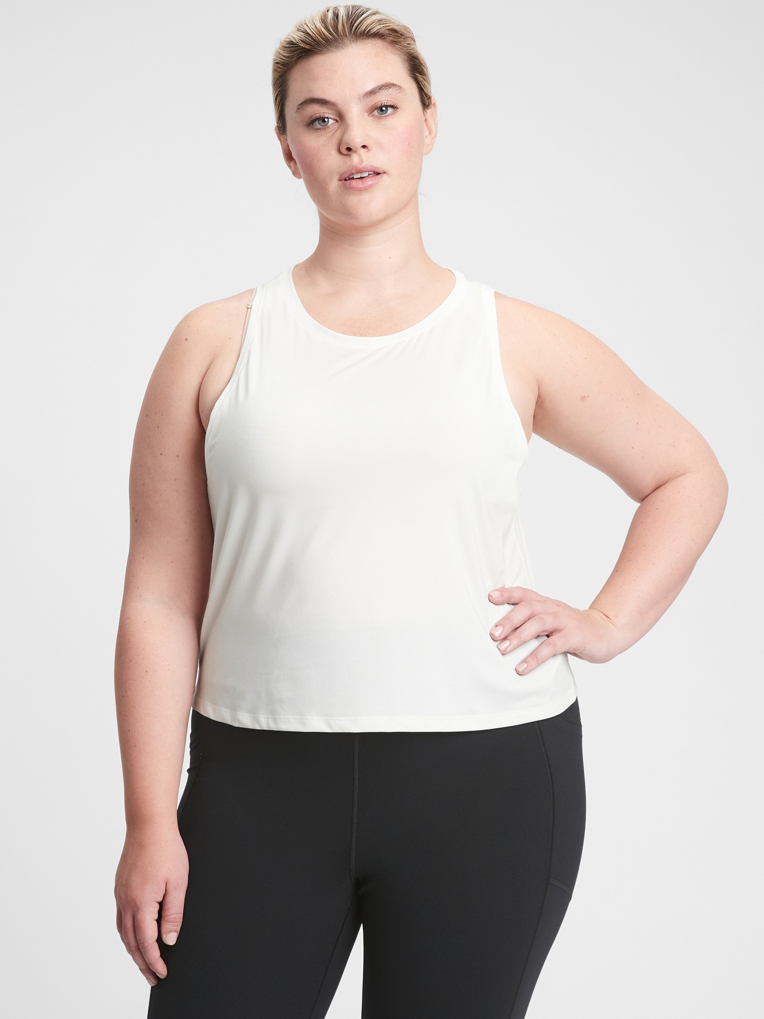 GapFit Brushed Jersey Tank Top Gap Factory