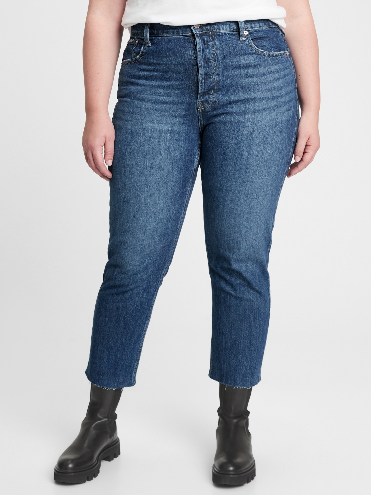 gap high rise cheeky straight