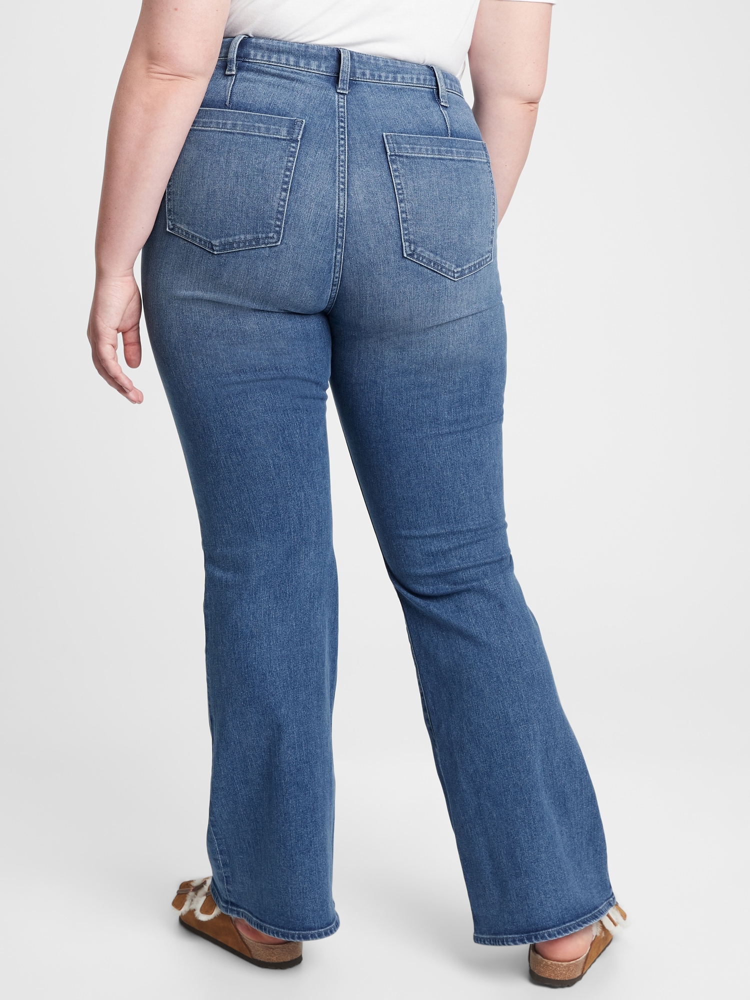 High Rise Flare Jeans with Washwell | Gap Factory