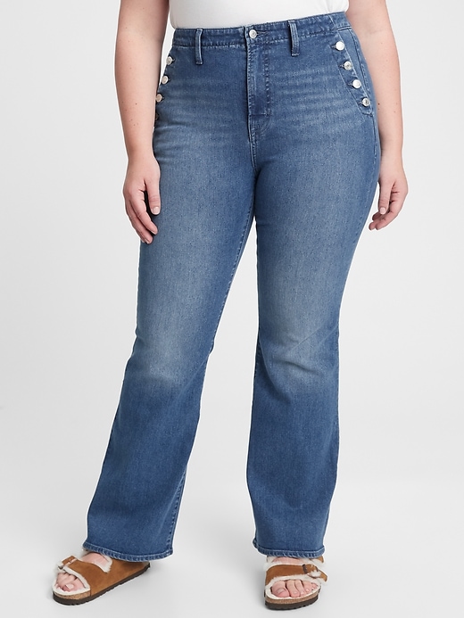 Image number 5 showing, High Rise Flare Jeans with Washwell