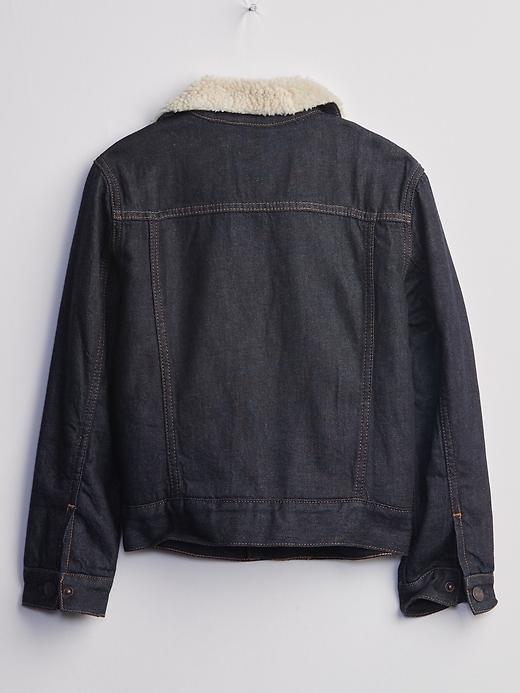 Image number 2 showing, Kids Sherpa Lined Denim Jacket