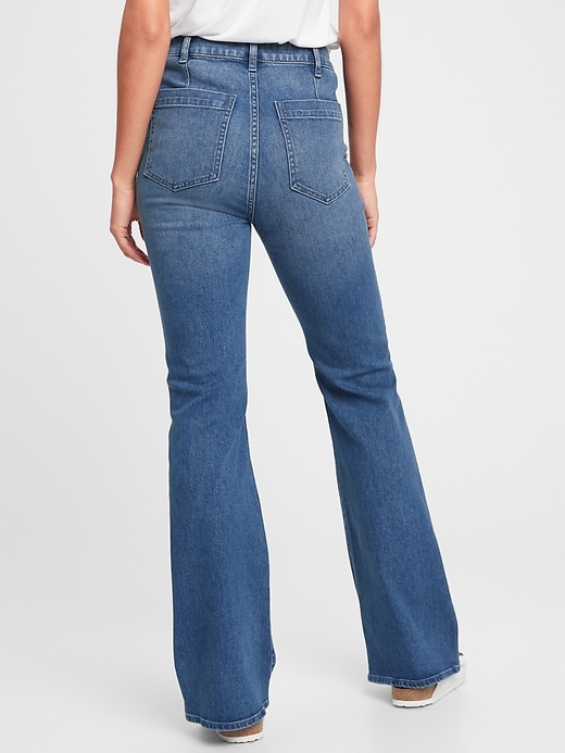 Image number 2 showing, High Rise Flare Jeans with Washwell