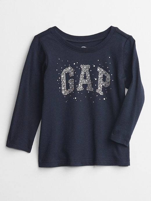 View large product image 1 of 1. babyGap Long Sleeve Gap Logo T-Shirt